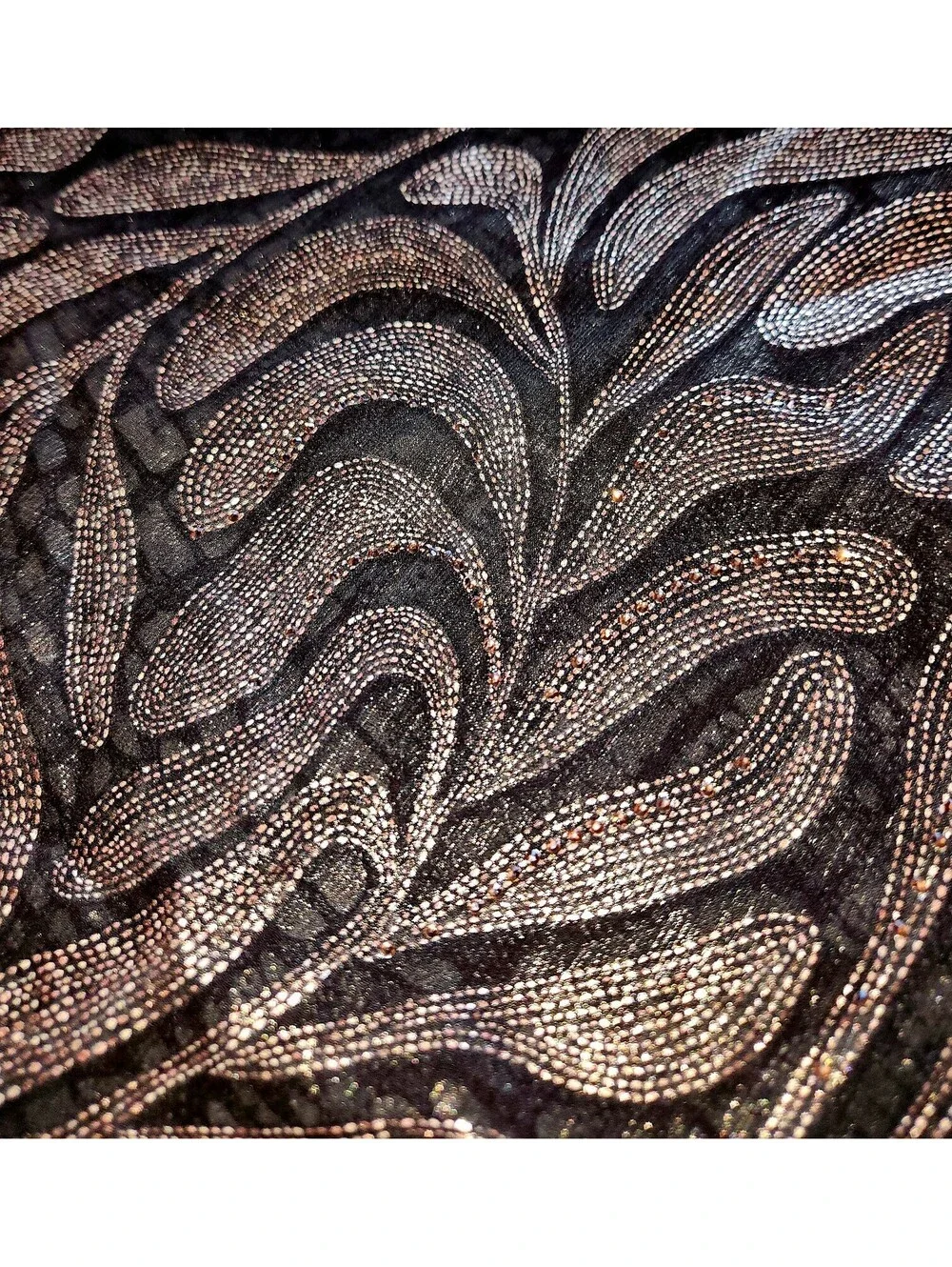 Ralph Lauren Purple Label Italy 100% Silk Foiled Crinkle Chiffon Wrap Scarf NEW